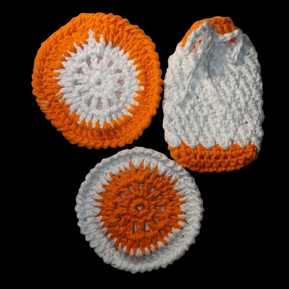 Handmade Soap Bag And Makeup and Scrub Pads Crochet - Picture 2 of 2